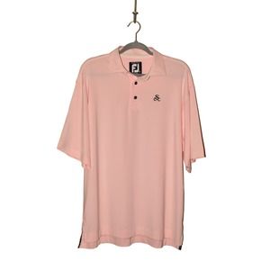 FOOTJOY $69 Solid Lisle Prodry Short Sleeve Polo Light Pink Medium